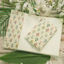 1 pieza Funda protectora de tela suave para cuaderno A5/A6 con patrón floral pequeño, funda de libro ajustable - Una pieza - Ver 6