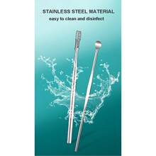 8 Pcs Ear Pick Earwax Removal Kit 316L Stainless Steel Silvery Double Headed Ear Cleansing Tool Set Ear Curette Ear Wax Remover Tool With A Cleaning Brush And A Storage Box - As Pic - View 8
