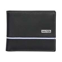 Logo Ribbon Leather Wallet - NauticaMensBifoldLea - View 1
