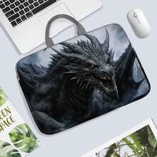 [1 Laptop Case] Dragon-Print Laptop Case, Briefcase-Style Fabric Cover, Fits 14-Inch Laptops, Soft Laptop Sleeve, Briefcase-Style Tablet Case, Zippered Laptop Case, Fixed Laptop Case - Multicolor - View 7
