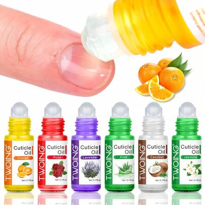  TWOING, 5 ml nagelolja, innehåller jojobaolja, druvkärneolja, E-vitamin och squalan, närande nagelolja för daglig användning, bärbar, närande vätska för händer och fötter