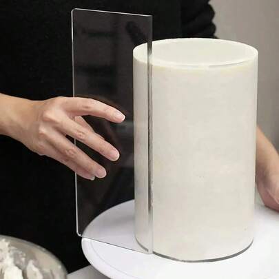 Acrylic Cake Scraper Transparent Spatula Rectangular Baking Tool Kitchen Decorating Cleaning Home Baker