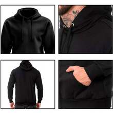 Men's Kangaroo Hoodie Sweatshirt With Hood - 白色 - 查看 3