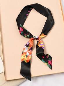 WJ1033 Narrow Long Skinny Neck Silk Scarf Bag Scarf For Handbag 1PC - A - View 40