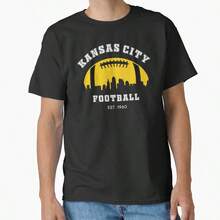 Football Fans Est196 Old Vintage Style Classic Kansas City Football Classic T-Shirt - Negro - Ver 1