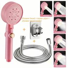 1 Set High Pressure Handheld Shower Head, 5 Adjustable Spray Modes, Shower Hose, Shower Bracket, Bathroom Shower Head, Shower, Bathroom Handheld Shower Head, Bathroom Accessories, Enjoy Luxurious Bathing Experience - Multicolor - View 8