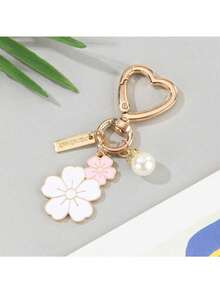 1 Móc khóa hợp kim hình hoa ngọc trai giả, Bộ móc khóa hoa anh đào và ngọc trai giả thiết kế mới, Móc khóa ngọc trai giả dễ thương đeo cổ tay cho phụ nữ và học sinh, Phụ kiện túi xe hơi, Phụ kiện túi đeo cổ tay phong cách Goth Y2k, Dây đeo cổ tay có ngăn đựng thẻ, Phụ kiện túi xe hơi, Quà tặng Giáng sinh - Nhiều màu - Xem 5