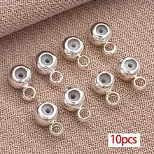 10pcs 18K Gold Plated Stopper Beads Positioning Spacer Beads, 3/4/5mm Silicon Rondelle Insert Brass Stopper Beads For Bracelets Jewelry Necklace Making - Multicolor - View 13
