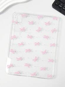 1个TPU透明粉色波点蝴蝶装饰平板电脑保护套，兼容iPad Mini 1/2/3/Mini 4/Mini 5/Mini 6/9.7/10.2/10.5/10.9/11英寸/第十代/Air 11英寸(M2)-2024/Pro 11英寸(M4)-2024/A16 2025/Air 11 2025，Apple A7/A8系列，轻薄软壳，简约/个性化/可爱TPU平板电脑保护套，无Apple Pencil插槽 - 粉紅色 - 查看 3