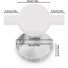 包含100张烘焙纸的多功能烤盘，适用于蛋糕、米糕和甜点，配有不粘蛋糕模具和家用厨房DIY烘焙工具套装 - 銀色 - 查看 2