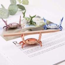1pcs Cute Weightlifting Crab Pen Holder Funny Desk Organizer & Creative Office Decor Gift In Red Styles - 彩色 - 查看 5