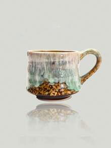 1pc 290ml Kiln-Fired Ceramic Coffee Mug, Suitable For Home Use As Water Cup, Breakfast Cup, Milk Cup, Graduation Party Cup, Romantic Couple Cup - Multicolor - View 7