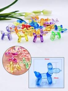 5/10/20/30个可爱迷你水晶小狗气球，DIY装饰，适用于客厅、玄关、办公桌、咖啡厅、酒吧、家居装饰、微景观、母亲节礼物、情侣礼物、艺术雕塑 - 彩色 - 查看 9