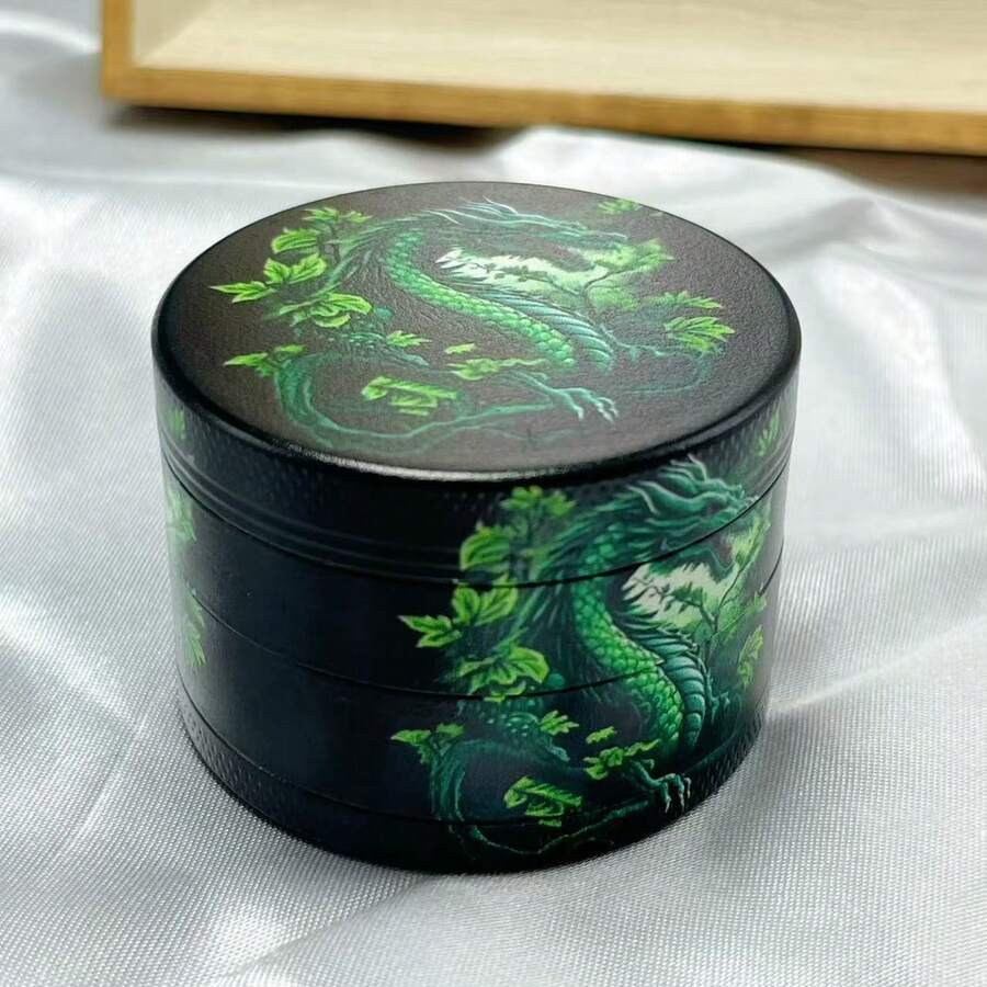 1pc Cartoon Dragon 4-Layer Zinc Alloy Spice Grinder, 50mm - Great For Kitchen And Gifts, Spice Grinder - Multicolor - View 1