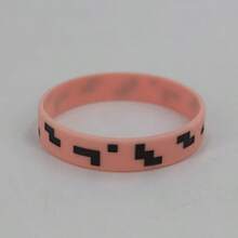 畅销装饰手环 - 我的世界像素硅胶手环 / 6条/12条/24条装 游戏主题硅胶手环（小号），生日装饰，派对用品，矿工彩罐，情人节礼物。适合作为游戏周边礼物。 - 彩色 - 查看 10