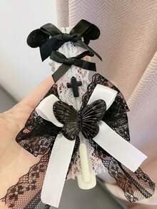 1 把暗黑艺术刀 时尚前卫的蝴蝶装饰雕刻刀 手工制作和拆箱必备配件 适合日常使用 - 黑色 - 查看 3