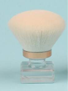 1支香薰美甲蘑菇形指甲清洁刷，亚克力水晶底座，透明金边，独立包装，黄色指甲粉刷，化妆刷，美容工具 - 黃色 - 查看 6