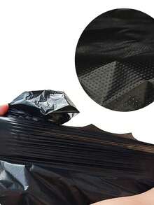 50个黑色垃圾袋，一次性多用途垃圾袋，带加固提手，适用于厨房、浴室、客厅、卧室和办公室垃圾管理 - 黑色 - 查看 5