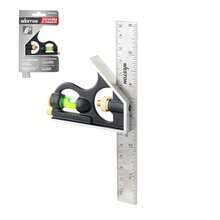 Escuadra De Combinación 15cm Con Punzón De Marcaje Y Nivel Plateado - Plateado - Ver 1