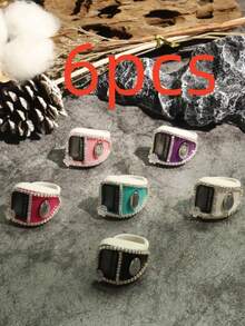 1个/6个/8个/12个装户外徒步计步器，饰有花朵和水钻，准确记录步数，留住春日足迹 - 彩色 - 查看 15