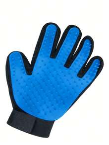 1PC Cat Grooming Gloves, Rubber Pet Cleaning Brush To Remove Floating Hair, Pet Grooming Gloves, Cat And Dog Bath Supplies - Blue - View 12