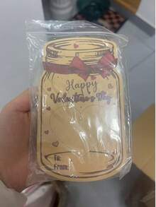 一套梅森罐派对礼品套装 - DIY 节日礼物、课堂交换礼物、毕业典礼和生日派对礼物，趣味 DIY 手工套装，心形主题卡片，情人节卡片套装 - 彩色 - 查看 11