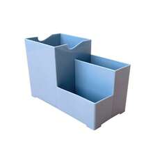 Multi-Functional Desktop Stationery Organizer Box, Dorm & Office Supplies - Three-compartment Storage Box - View 7