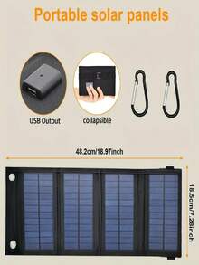 Portable Foldable Solar Charger Panel, Flexible Mini High-Efficiency Fast Charging Panel With USB Output, Suitable For Phones/Power Banks/Vehicle Devices, Outdoor Camping Hiking Emergency Charger - Solar Charging Panels - View 7