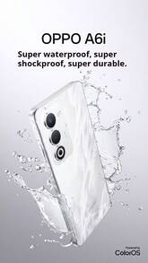 OPPO A6i 5G 三防智能手机，8+256GB 流畅系统，水钻般闪耀的外观设计，6000mAh 超长续航电池，天玑 6300 处理器，120Hz 高刷新率，高性价比之选，送给长辈、伴侣和孩子的最佳礼物，实用又时尚。 - 白色 - 查看 3