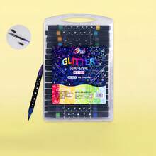 24-96 Colors Glitter Soft Tip Markers, Pearlescent Double-Headed Dual Color Gel Pens For Kids, Students, Acrylic Fluorescent Drawing Pens For Hand Lettering, Coloring, School, Art, Office Supplies, Birthday Gifts, Back To School Gifts - Multicolor - View 15