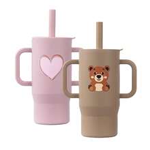 1pc 180ml/5oz Anti-Choke Straw Cup, Silicone Baby Training Cup For 6 Months - 3 Years Old, Leak-Proof Anti-Fall Anti-Slip Dual Handles, Soft Straw Lid, 360° Drinking, Growth Training Water Cup - Multicolor - View 48