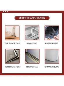 2支装多用途清洁凝胶，冰箱和洗衣机密封圈去污凝胶，适用于厨房、浴室瓷砖、冰箱、洗衣机密封垫、冰箱密封圈、瓷砖缝隙、马桶底部、电动牙刷、洁面刷等。 - 彩色 - 查看 6
