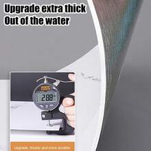 11/22/30片装豪华大理石纹壁纸，房间装饰墙贴，自粘防水墙砖，防水防油PVC可剥离，铝箔背衬，适用于墙面装饰和隔热，浴室和厨房墙面装饰，易于安装和移除，纹理匹配的墙面装饰 - 深灰色 - 查看 7