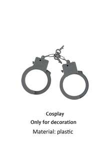 Hat Set, Costume Props For Role Play, Includes Eagle Cap, Glasses, Handcuffs, Baton, Cosplay, Party - Black - View 10