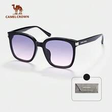 CAMEL CROWN 户外休闲高级运动眼镜、驾驶太阳镜、防风护目镜 - 黑框灰粉片 - 查看 3