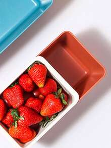 1pc Household Double-Layer Snack Box, Square Watermelon Seed Holder, Fruit Plate, Candy & Dried Fruit Tray - Multicolor - View 14