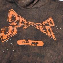 SP5DER Unisex Hoodies , Special Number Graphic Hoodie Long Sleeve Sweatshirts Loose Pullover Tops - màu nâu - Xem 8