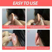 6pcs Ear Patches With Corrective Cut Ear Vertical Version Of V-Line Facial Stickers, V-Face Adhesive.Suitable For Daily Makeup, Prom Party, Wedding, Shopping, Dating, Dinner Team Building, Holiday Makeup, Mother's Day Gifts, Graduation Season Gifts,Festival Lashes,Rave Makeup,Rave Party. - Multicolor - View 7