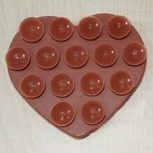 1pc Creative Double-Sided Heart Shaped Strong Silicone Suction Cup Phone Case, Adjustable Portable Silicone Suction Cup Phone Holder, Non-Slip, Washable, Compatible With Android Phones, Birthday Gift Phone Accessory Compatible With IPhone, Android Phone, Gift For Birthday, Family, Friends Gifts Birthday Phone Stand Phone Accessories Strong Load-Bearing - Multicolor - View 15