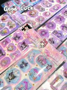 1 Set Cute Cartoon 3D Bubble Stickers, Suitable For Girls, Mini Patterns, Can Be Used For Decorating Children's Reward Stickers, Notebooks, Phone Cases, And CMOS Cameras