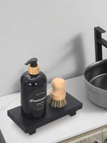 Small Wooden Storage Rack, Kitchen Soap Dispenser Holder, Perfume, Candle, And Cosmetic Display Rack; Kitchen Countertop Storage And Decoration; Bathroom Soap Dish Rack. Suitable For Storing And Displaying Cosmetics, Soap Dispensers, Jewelry, Watches, Perfumes, And Candles. Ideal For Kitchens, Bathrooms, Dressing Tables, Living Rooms, Studies, And Bedrooms. - Multicolor - View 5