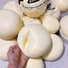超大号牛奶面包玩具，柔软逼真，回弹缓慢，可缓解压力，挤压放松。适合作为新年礼物、节日礼物、生日礼物、情人节礼物、新年派对奖品、斋月礼物以及家居桌面玩具。 - 彩色 - 查看 3