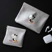 1pc Automatic Closure Portable Data Cable Organizer Bag, Suitable For Earphones, Chargers, Power Banks, Cosmetics Samples, Mini Pouch - Multicolor - View 8