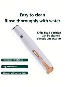 四合一可充电女士电动剃须刀兼修剪器，带脱毛功能，可去除唇部和眉毛上的面部毛发，几分钟内即可拥有光滑肌肤！ - 彩色 - 查看 7