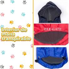 Chaqueta impermeable para perro con cierre y tiras ajustables - Multicolor - Ver 3