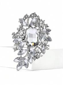 Luxury Glass Pendant Brooches For Women Unisex Elegance Rhinestone Flower Pins Banquet Jewelry Clothing Accessories/Friends Gathering Badges New Gifts - Medium-sized Glass (0037) - View 15