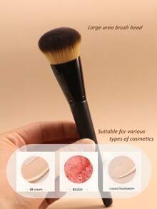 1pc Finger-Shaped Liquid Foundation Brush, Ultra Soft Professional Makeup Tool Suitable For Daily Facial Makeup - Black - View 2