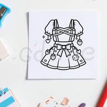 GDTME Livre de coloriage de la série K-Pop pour adolescents & adultes, art de mode unique et mignon & espace de confort, papier perlé épais amélioré, 7,9*7,9 pouces, 24 pages recto, livre d'activité anti-stress, cadeau idéal pour les vacances & les anniversaires - Multicolore - Voir 6