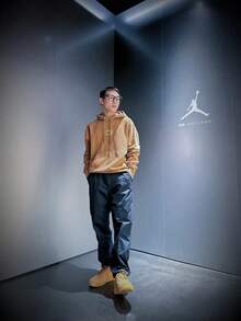 AdidasStGfxCrew美式運動休閒圓領套頭衫衛衣男款黑色 - 卡其色 - 查看 9