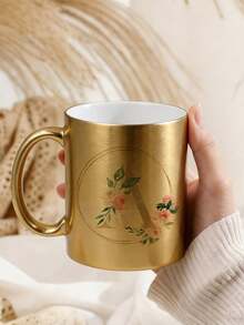 1 Pc 26 Letters Pattern Ceramic Water Mug Drinking Cup Novelty Christmas Halloween New Year Gift For Her Mugs For Coffee Tea And Hot Drinks Cup Travel Gift For Man Woman - Multicolor - View 5